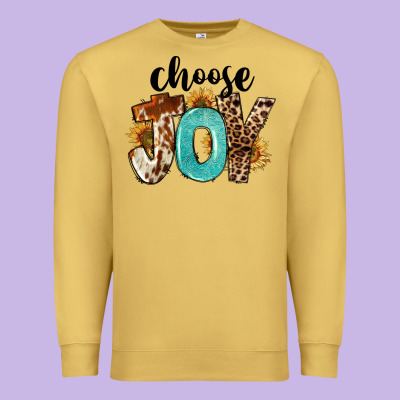 Choose Joy Premium Sweatshirt Designed By Fadigitalartstudio