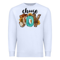 White Choose Joy Premium Sweatshirt - FaDigitalArtStudio
