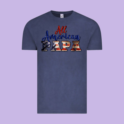 All American Papa Vintage Tee Designed By Barkaloodesign