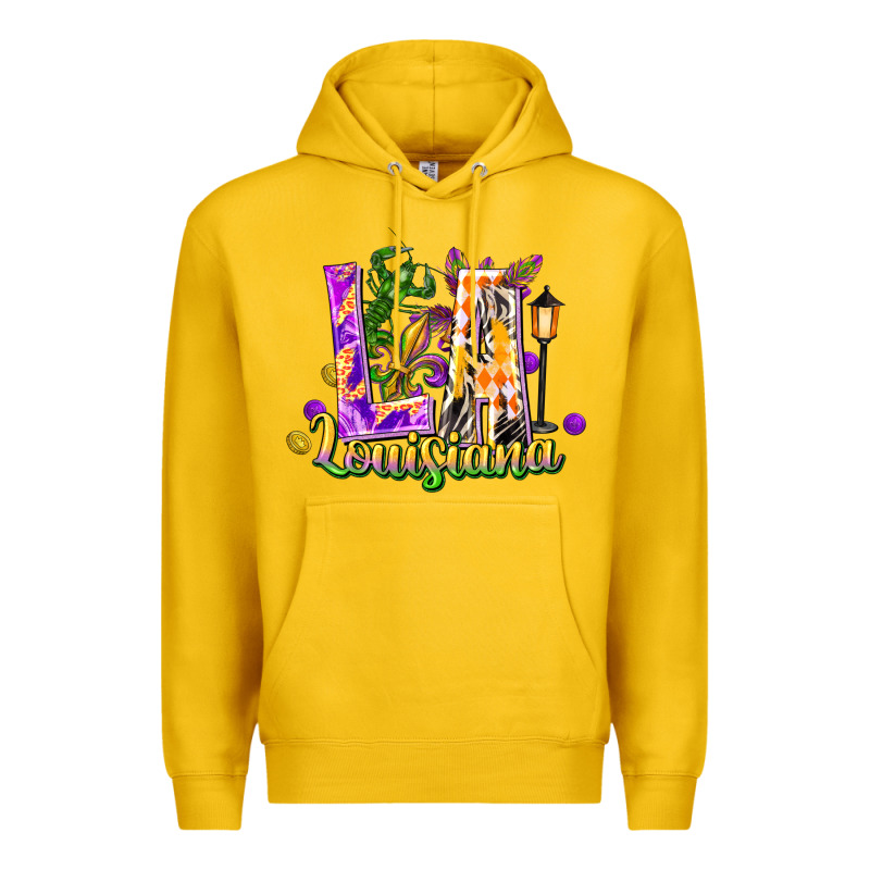 Louisiana La Mardi Gras Premium Hoodie by FaDigitalArtStudio | Teevron