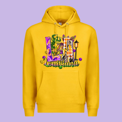 Louisiana La Mardi Gras Premium Hoodie Designed By Fadigitalartstudio