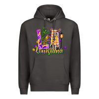 Smoke Louisiana LA Mardi Gras Premium Hoodie - FaDigitalArtStudio
