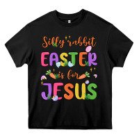 Black silly rabbit easter is for jesus Heavy Core Tee - MaliasSmallBusiness