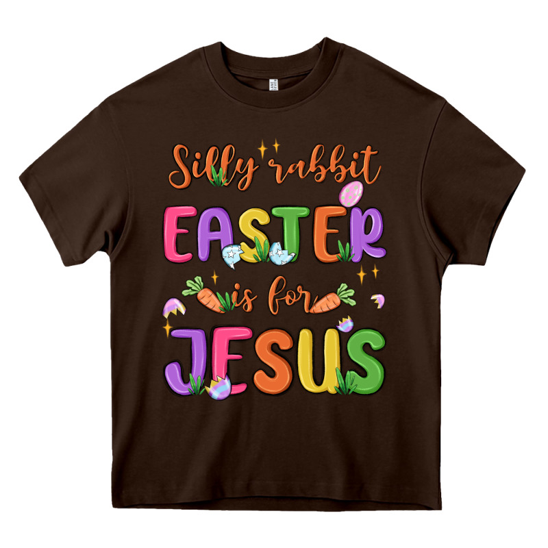 Silly Rabbit Easter Is For Jesus Heavy Core Tee by MaliasSmallBusiness | Teevron