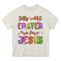 Cream silly rabbit easter is for jesus Heavy Core Tee - MaliasSmallBusiness