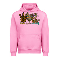 Fuchsia Pink peace love anchors Urban Hoodie - RacoonDesign