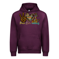 Mauve Wine peace love anchors Urban Hoodie - RacoonDesign