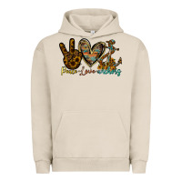 Pigment French Oak peace love anchors Urban Hoodie - RacoonDesign