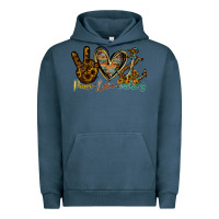 Pigment Midnight Navy peace love anchors Urban Hoodie - RacoonDesign