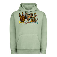 Pigment Oil Green peace love anchors Urban Hoodie - RacoonDesign