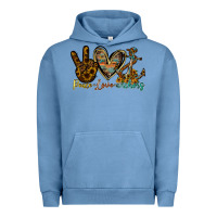 Pigment Pebble Blue peace love anchors Urban Hoodie - RacoonDesign