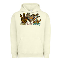 Pigment Pistachio peace love anchors Urban Hoodie - RacoonDesign