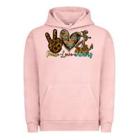 Pigment Salmon peace love anchors Urban Hoodie - RacoonDesign