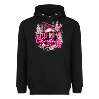 Black pink merry christmas Heavyweight Hoodie - FaDigitalArtStudio