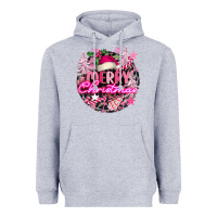 Heather Grey pink merry christmas Heavyweight Hoodie - FaDigitalArtStudio