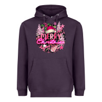 Plum pink merry christmas Heavyweight Hoodie - FaDigitalArtStudio