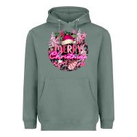 Sage pink merry christmas Heavyweight Hoodie - FaDigitalArtStudio
