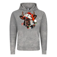 Cloud Rock Christmas cow with antlers Vintage Hoodie - Jasminsmagicworld