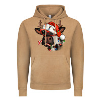 Vintage Camel Christmas cow with antlers Vintage Hoodie - Jasminsmagicworld
