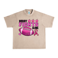 French Oak Nobody Fights Alone Breast Cancer Urban Heavy Tee - RanaPortraitStore
