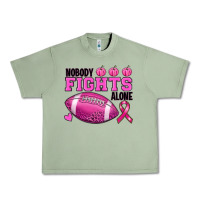 Oil Green Nobody Fights Alone Breast Cancer Urban Heavy Tee - RanaPortraitStore