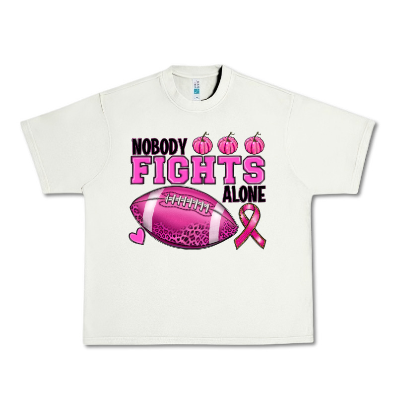 Nobody Fights Alone Breast Cancer Urban Heavy Tee by RanaPortraitStore | Teevron