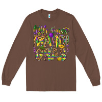 Chestnut Little miss Mardi Gras Long Sleeve Tee - NancyCooperArtShop