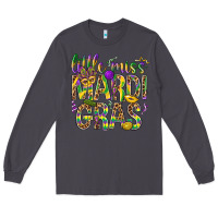 Smoke Little miss Mardi Gras Long Sleeve Tee - NancyCooperArtShop