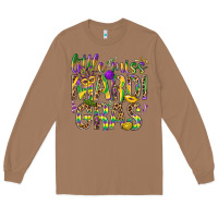 Toasted Coconut Little miss Mardi Gras Long Sleeve Tee - NancyCooperArtShop