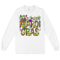 White Little miss Mardi Gras Long Sleeve Tee - NancyCooperArtShop
