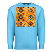 Ocean Blue native american aztec seamless pattern 4 Premium Sweatshirt - BundleAndBundleShop