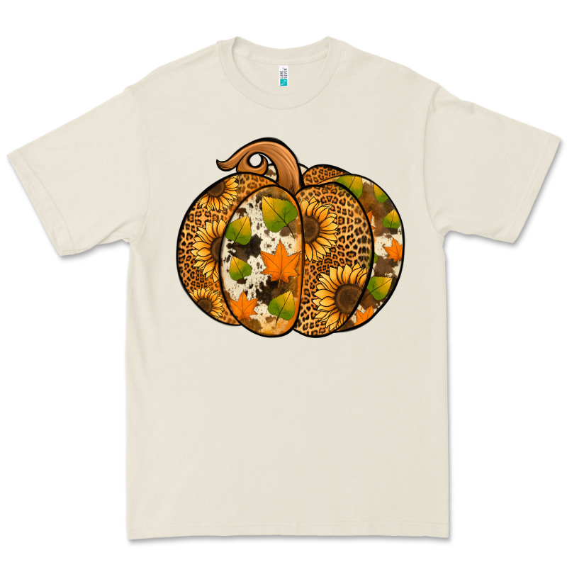 Leopard Cowhide Sunflower Pumpkin Premium Tee by NancyCooperArtShop | Teevron