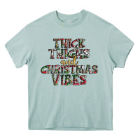 Thick Thighs And Christmas Vibes Heavy Core Tee | Teevron