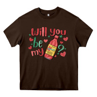 Chocolate Brown will you be my Heavy Core Tee - MaliasSmallBusiness