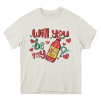 Cream will you be my Heavy Core Tee - MaliasSmallBusiness