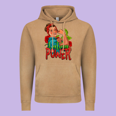 Latina Power Strong Woman Vintage Hoodie Designed By Jasminsmagicworld