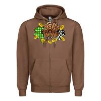 Chestnut St. Patrick's Day shamrocks Zipper Hoodie - OliviaCreatesArt