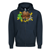 Navy St. Patrick's Day shamrocks Zipper Hoodie - OliviaCreatesArt