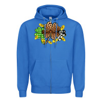 True Royal St. Patrick's Day shamrocks Zipper Hoodie - OliviaCreatesArt
