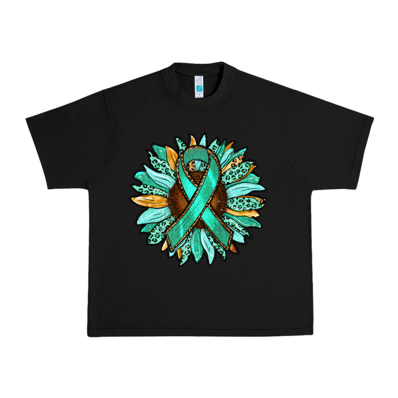 Ovarian Liver Cancer Awareness Sunflower Urban Heavy Tee by RanaPortraitStore | Teevron