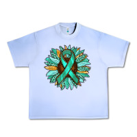 Grape Ice Ovarian Liver Cancer Awareness Sunflower Urban Heavy Tee - RanaPortraitStore