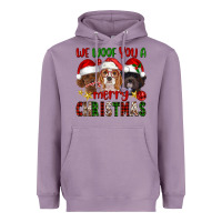 Lavender We Woof You A Merry Christmas Heavyweight Hoodie - FaDigitalArtStudio