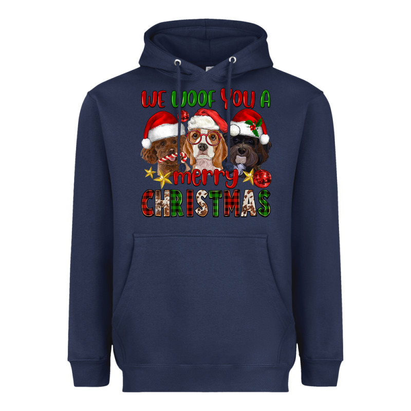 We Woof You A Merry Christmas Heavyweight Hoodie by FaDigitalArtStudio | Teevron