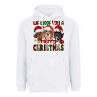 White We Woof You A Merry Christmas Heavyweight Hoodie - FaDigitalArtStudio