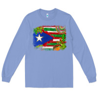 Colony Blue Mexico and Puerto Rico flag Long Sleeve Tee - texasbilliewilder