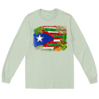 Matcha Mexico and Puerto Rico flag Long Sleeve Tee - texasbilliewilder