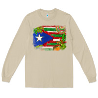 Mushroom Mexico and Puerto Rico flag Long Sleeve Tee - texasbilliewilder