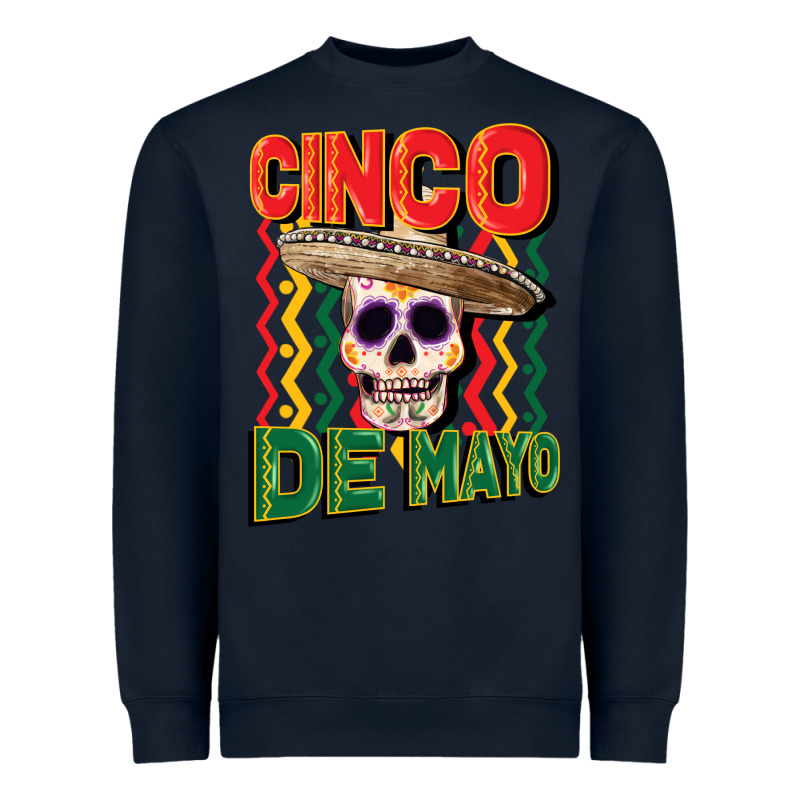 Cinco De Mayo With Skull Heavyweight Sweatshirt by CowGirlArtShop | Teevron