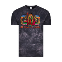 Cloud Black with god all things are possible lady of guadalupe Vintage Tee - Jasminsmagicworld