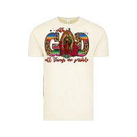 With God All Things Are Possible Lady Of Guadalupe Vintage Tee | Teevron